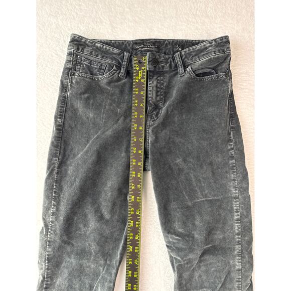 Lucky Brand Pants Womens 2 Black Ava Super Skinny Ankle Stretch Velvet Cotton - Picture 4 of 8